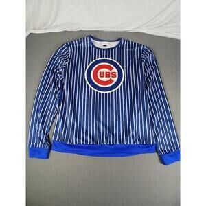 Chicago Cubs MLB Genuine Merchandise Pinstripe Sweatshirt Size L